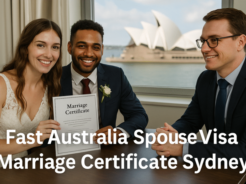 Fast Australia Spouse Visa Marriage Certificate Sydney